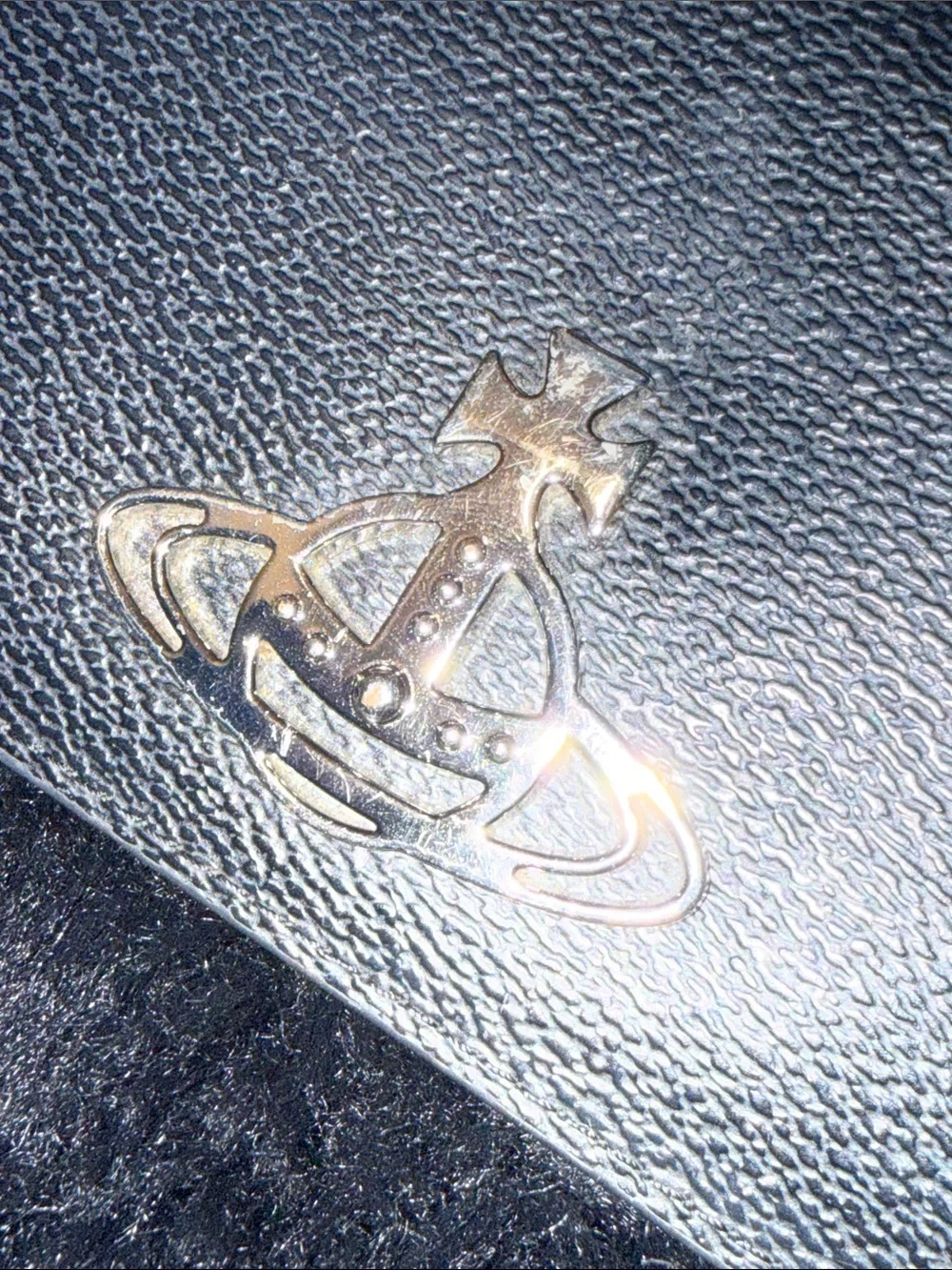 Vivienne Westwood Black Leather Continental Wallet with Gold Orb